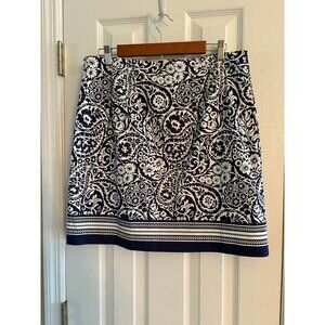 Talbots Patterned Blue Skirt